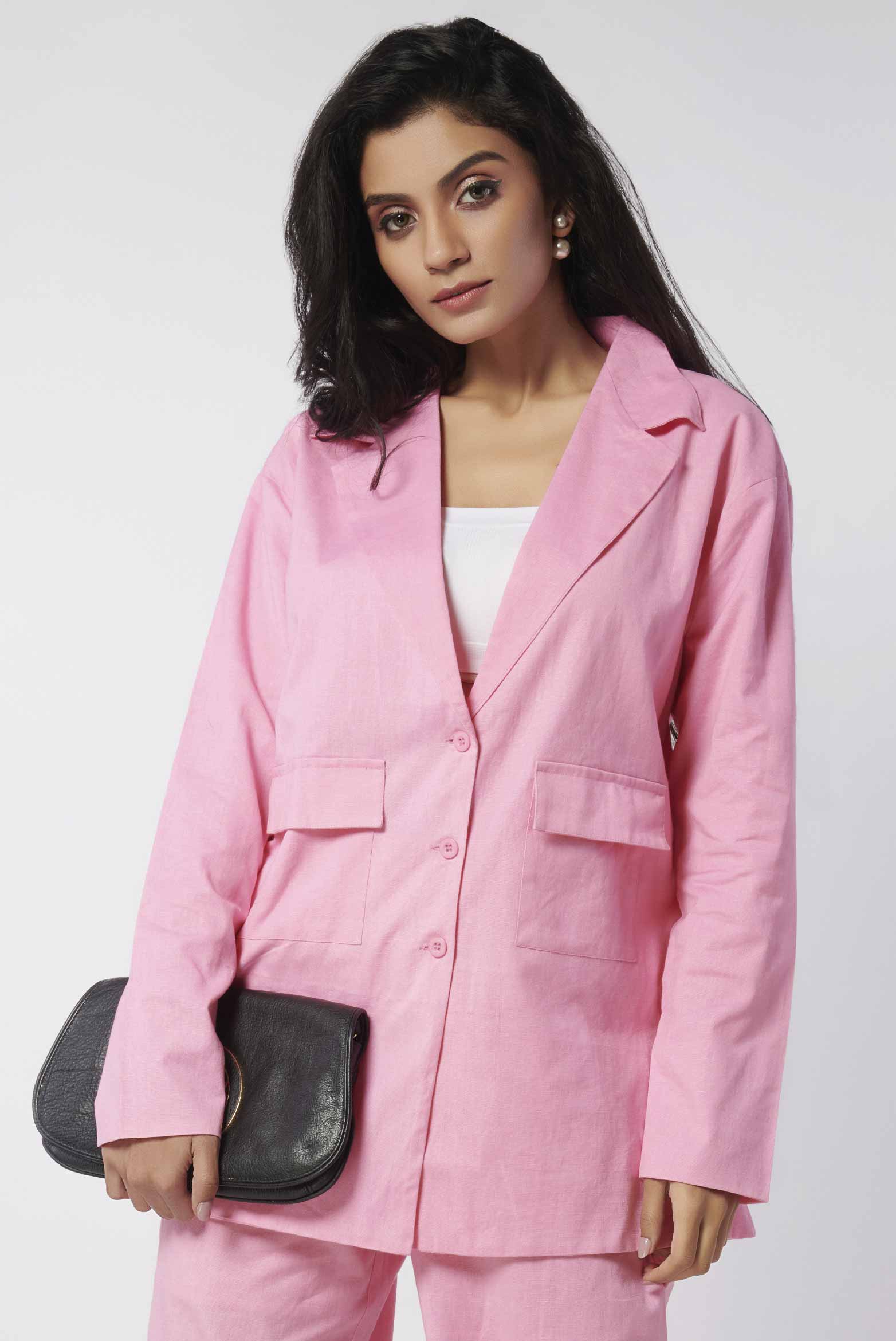 Neon Pink Oversized Blazer