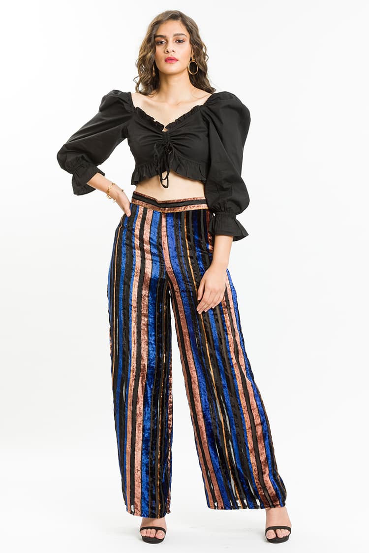 Velvet Stripe Trousers