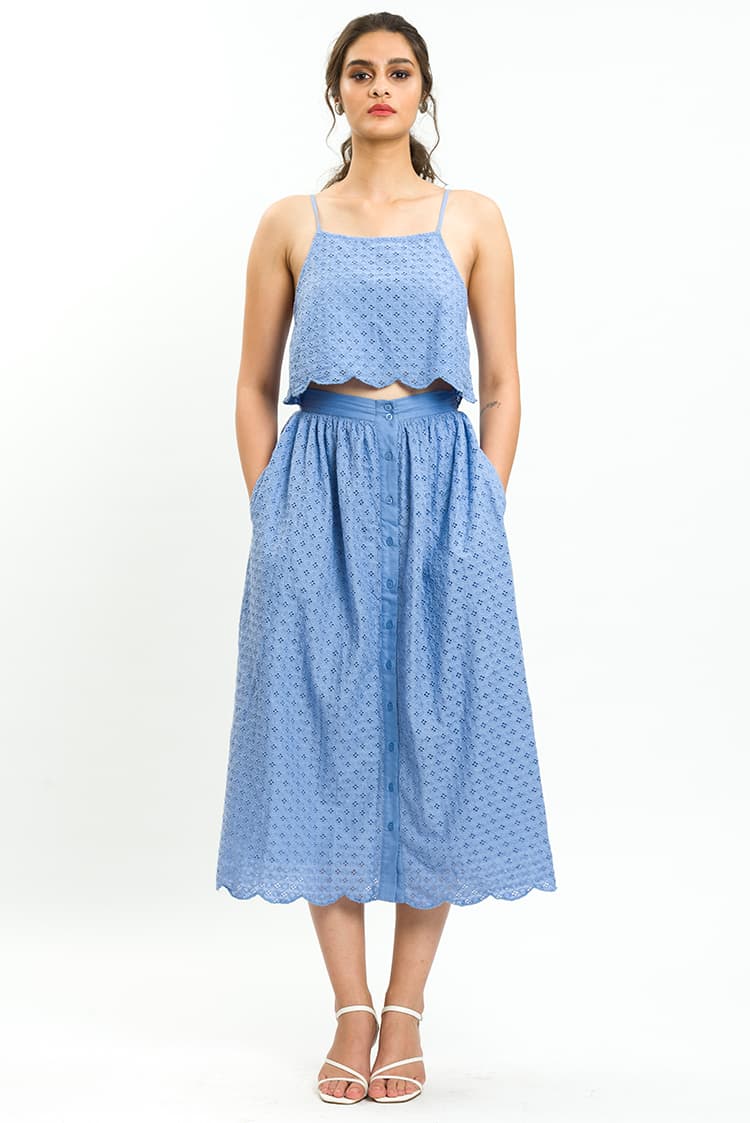 Broderie Scallop Skirt