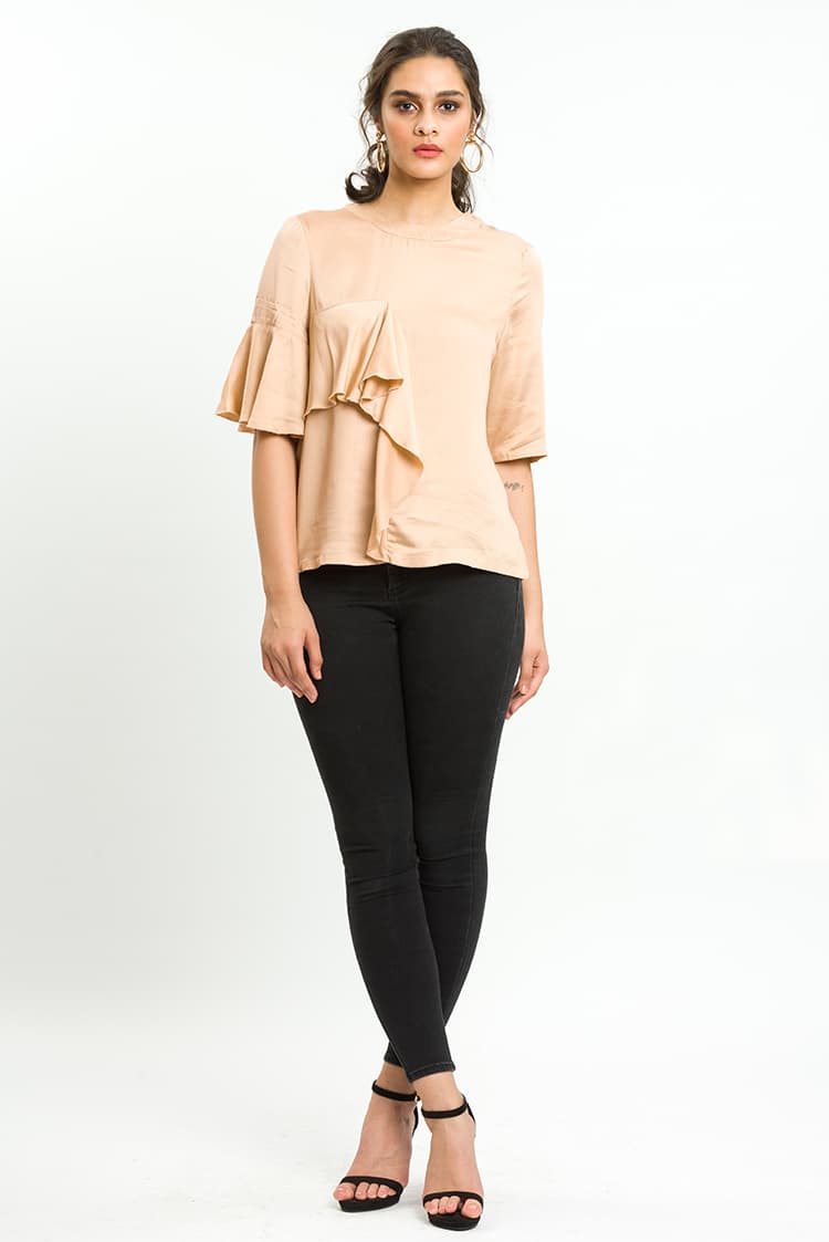 Satin Frill Top