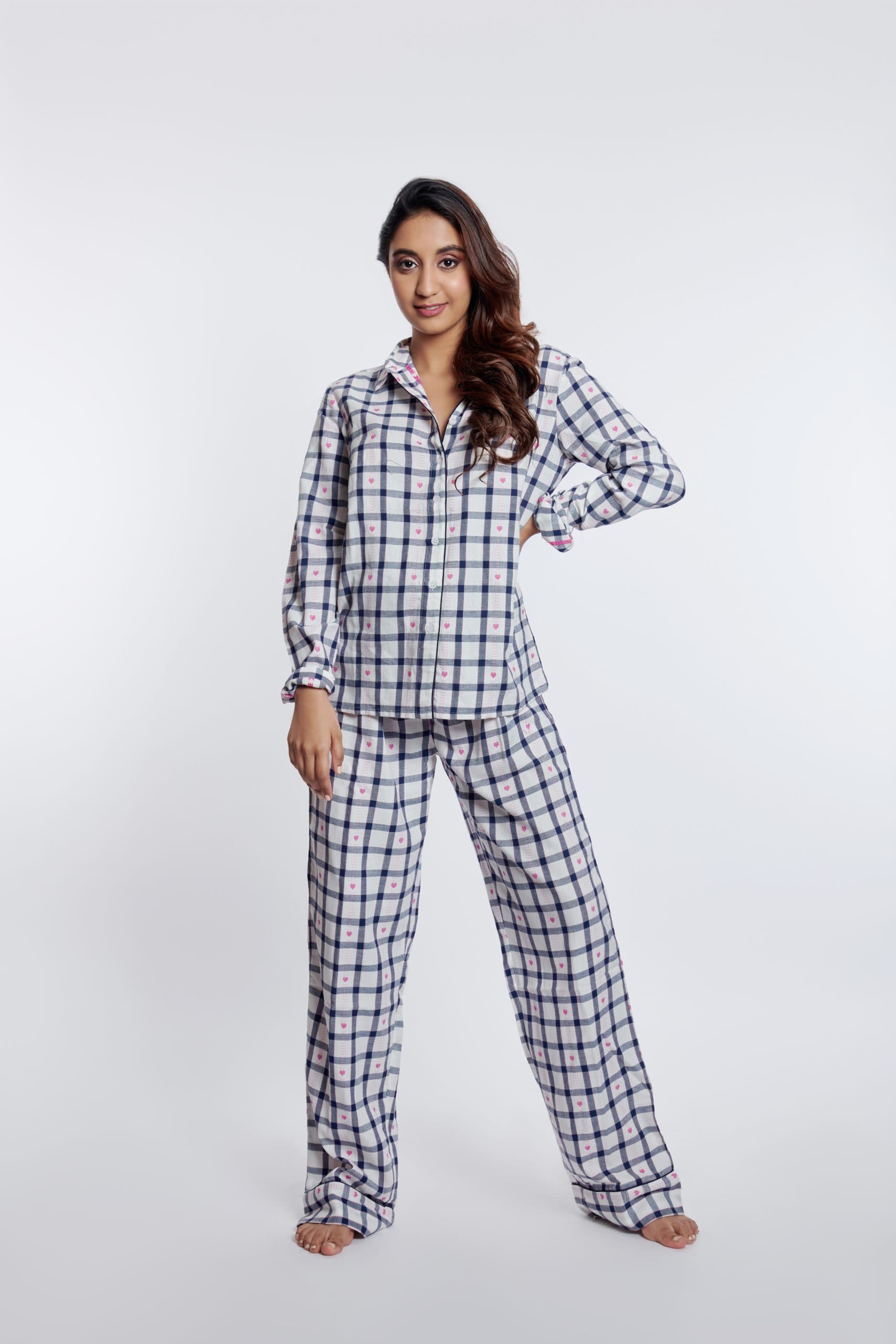 Heart Dobby Printed PJ Set