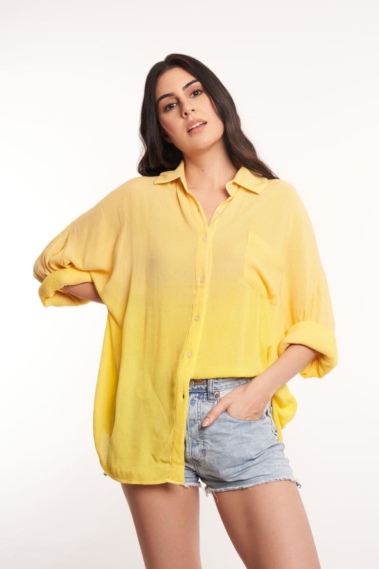 Tiedye Lemon Cheesecloth Shirt