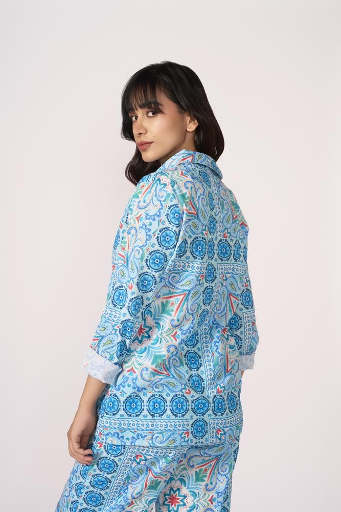 The Amalfi Printed Linen Pants