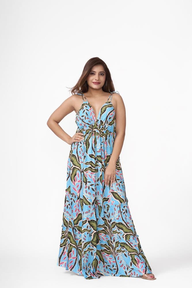 Rainforest Printed Strappy Viscose Sundress