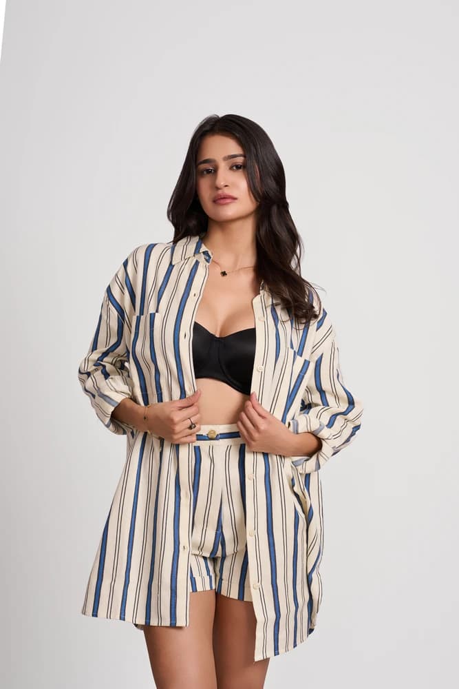 Bold Stripe Oversized Shirt