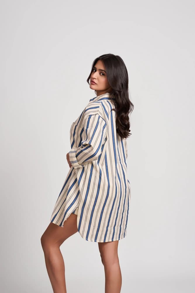 Bold Stripe Shirt &amp; Shorts Coord