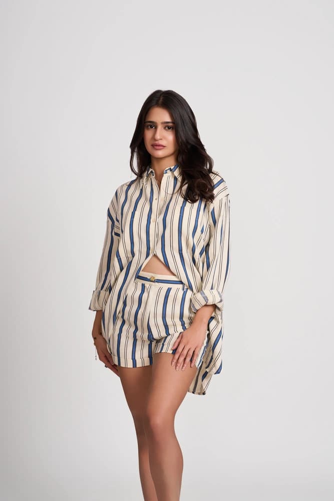 Bold Stripe Oversized Shirt