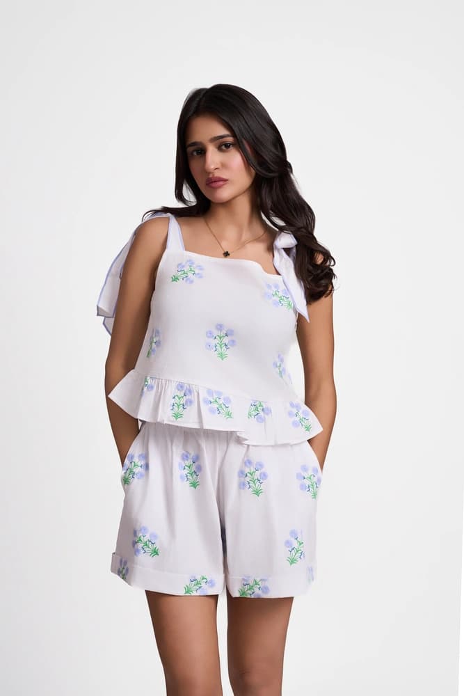 Cotton Floral Embroidered Cami