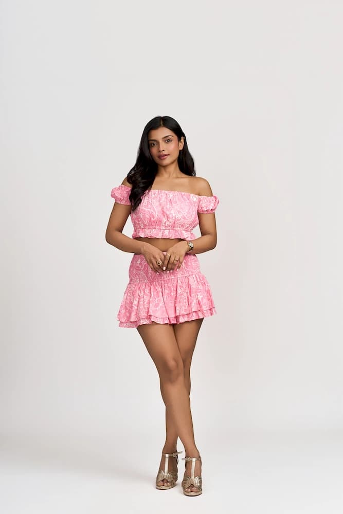 The Summer Print Cheesecloth Smocked Skirt