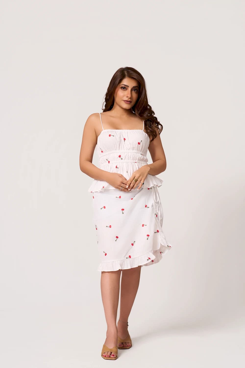 The Cherry Embroidered Strappy Top