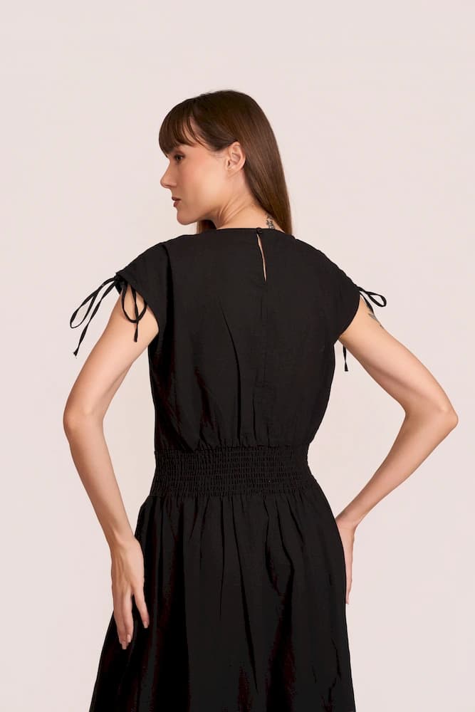 The All Black Linen Maxi Dress