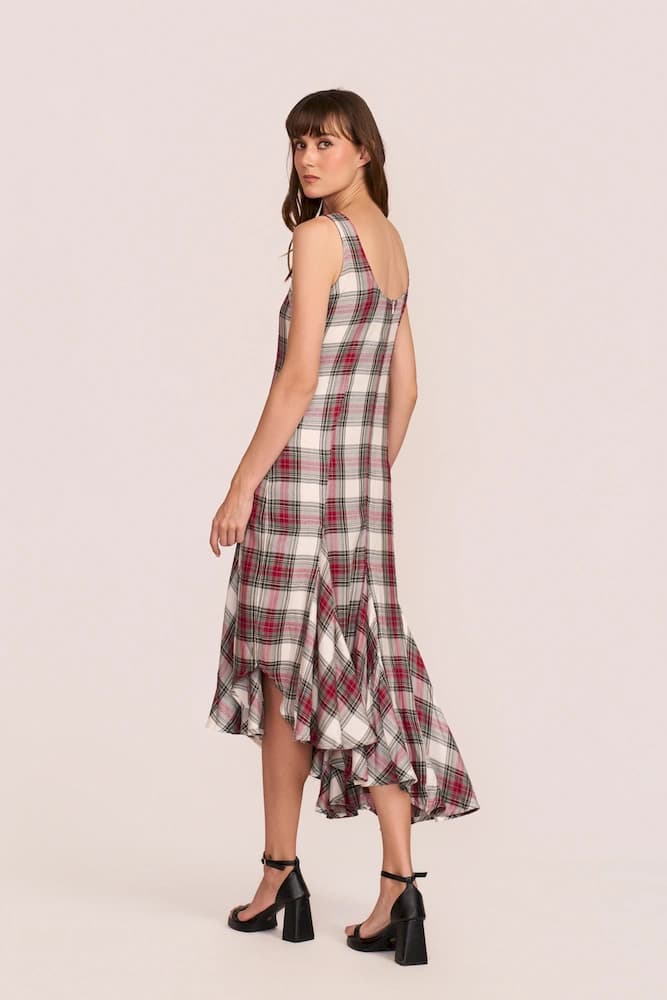The Strawberry Sleeveless Check Dress