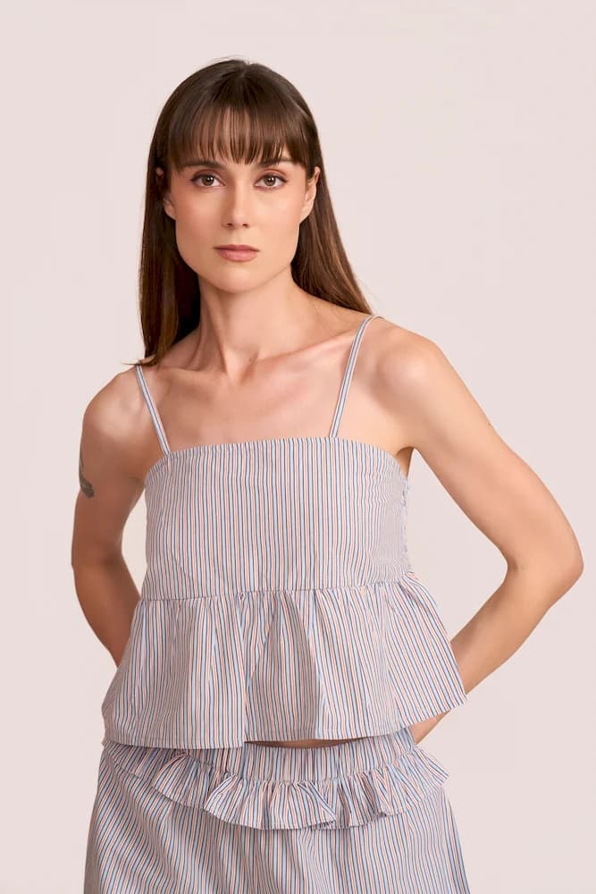 The Stripe Bubble Gum Top