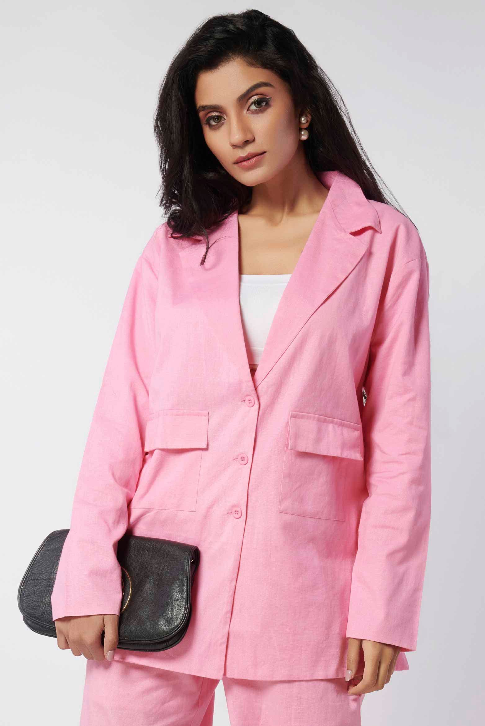 Neon Pink Oversized Blazer