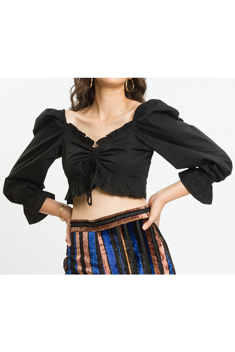 Poplin Crop Bralet Top