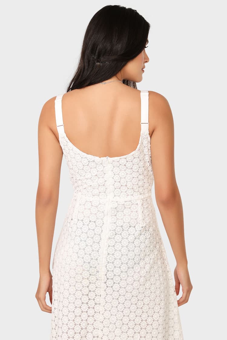 Floral Broderie Bow Dress