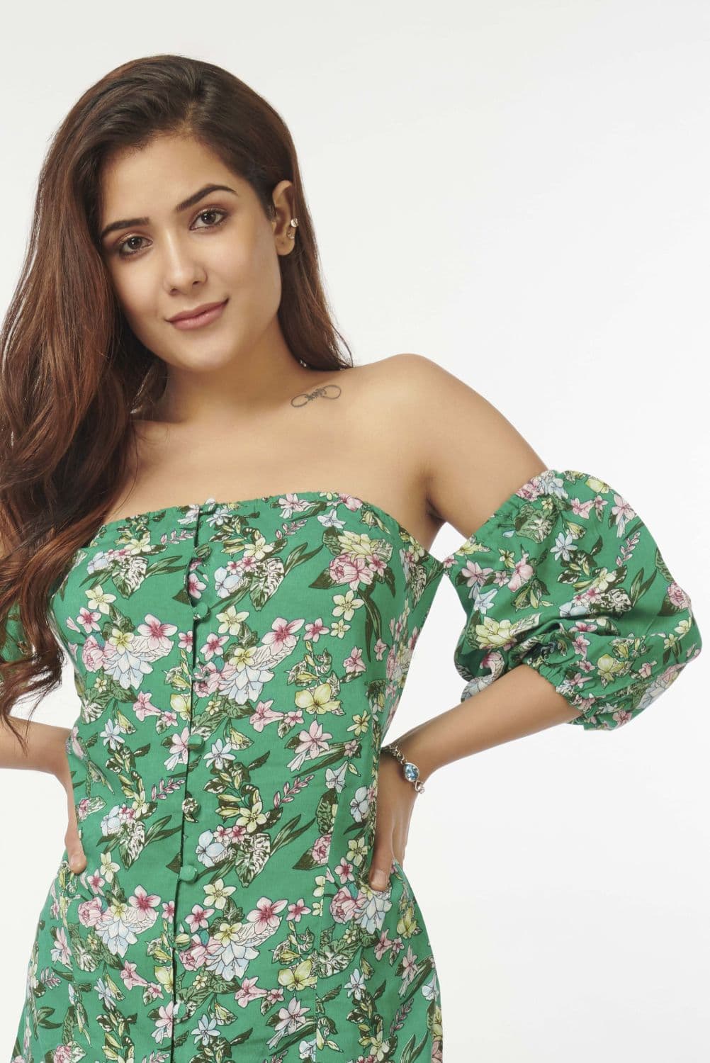 Off Shoulder Bardot Skater Dress