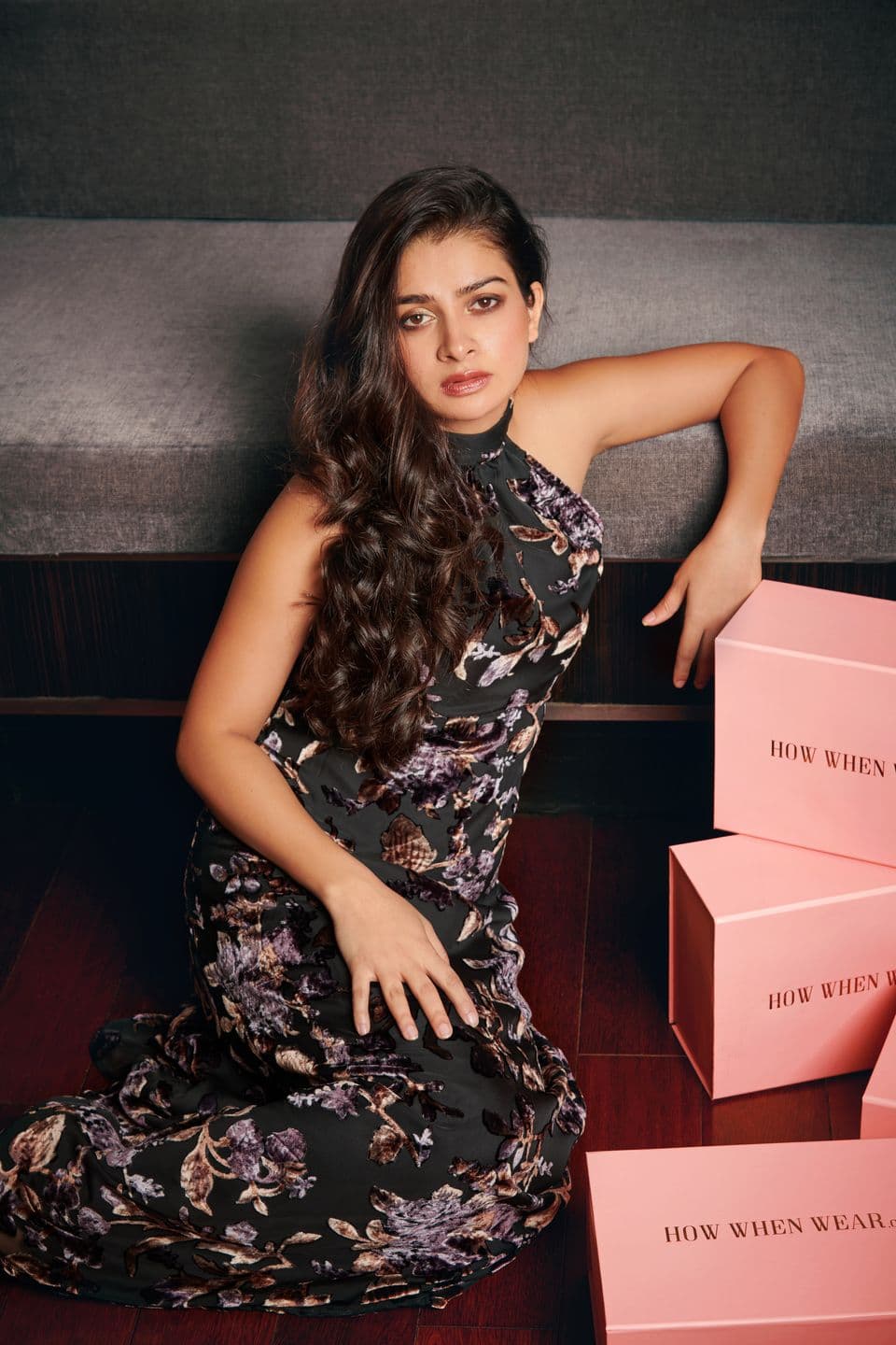 Velvet High Neck Maxi Dress