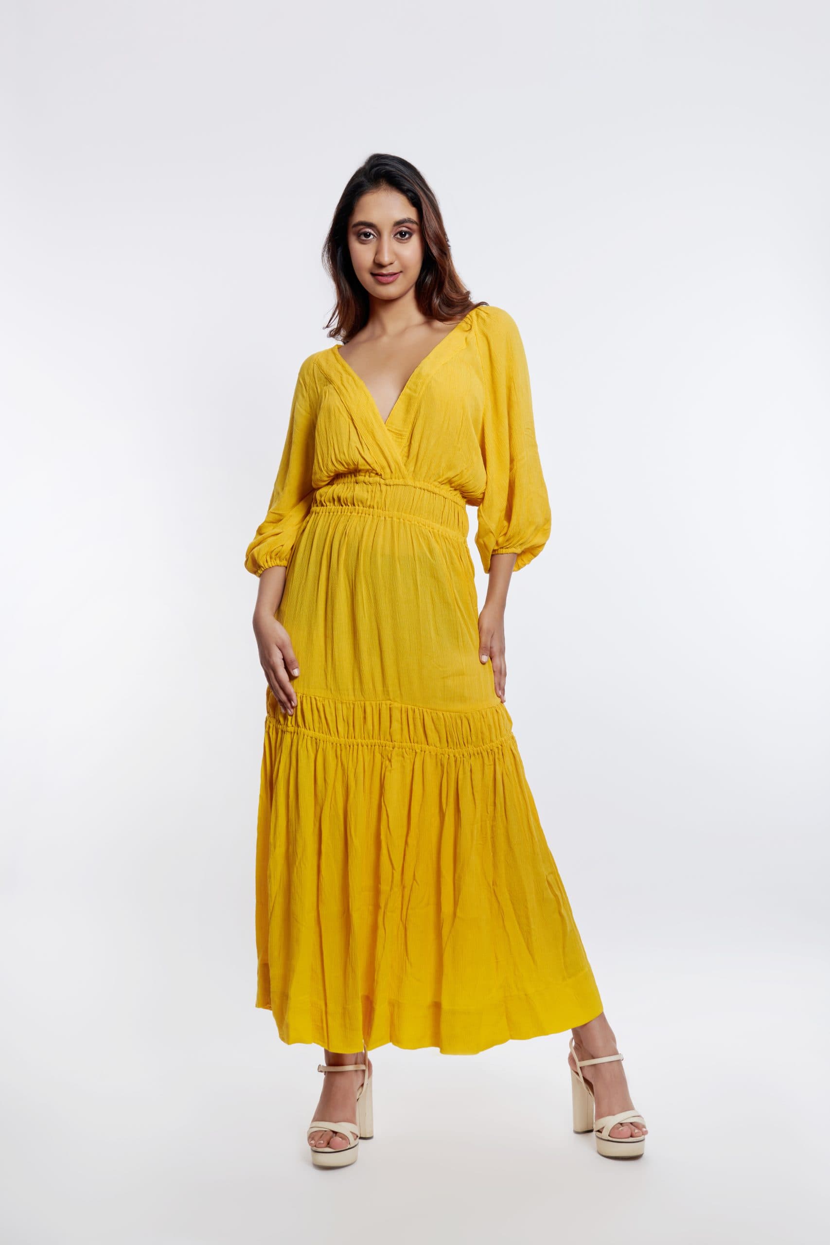 Cheesecloth Tiered Maxi Dress