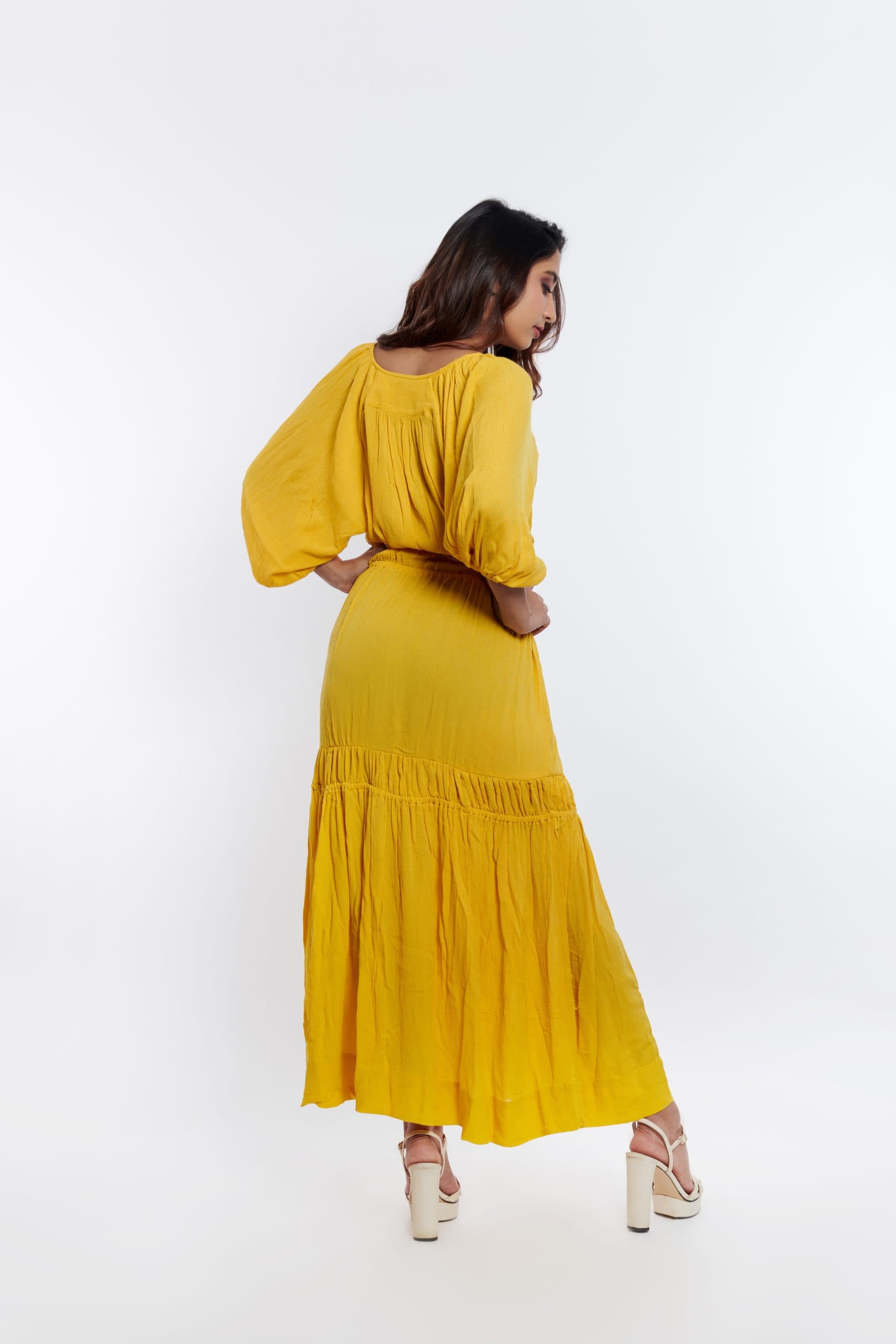 Cheesecloth Tiered Maxi Dress