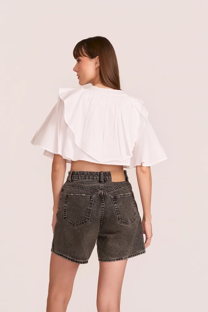 The Flappy V Neck Crop Top