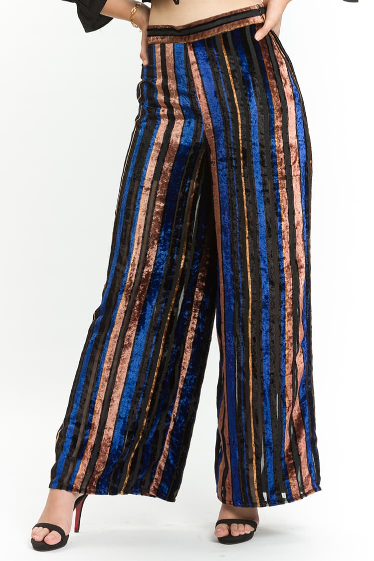 Velvet Stripe Trousers