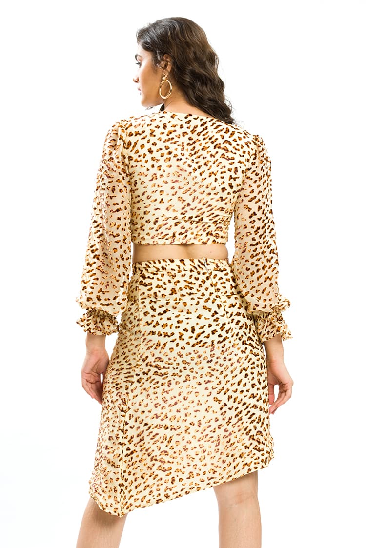 Leopard Velvet Skirt