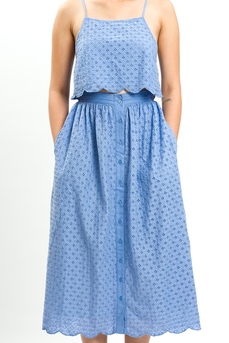 Broderie Scallop Skirt