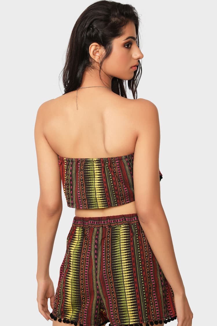 Tribal Printed Crop Top