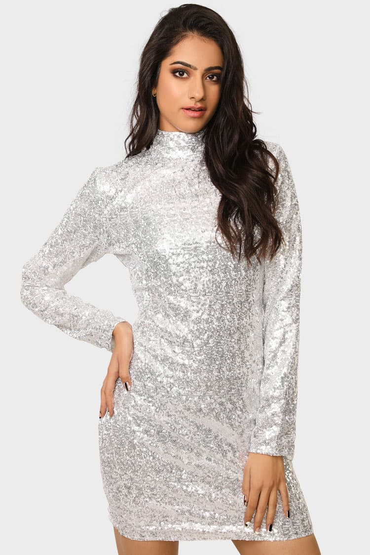 Sequin High Neck Bodycon