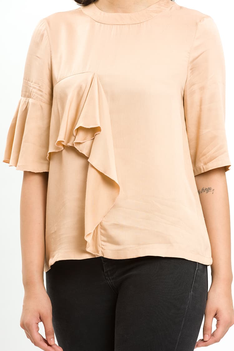 Satin Frill Top