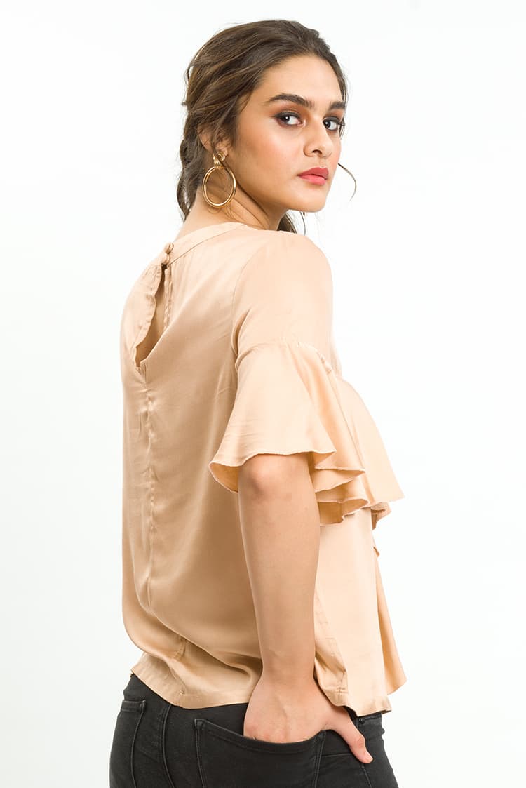 Satin Frill Top
