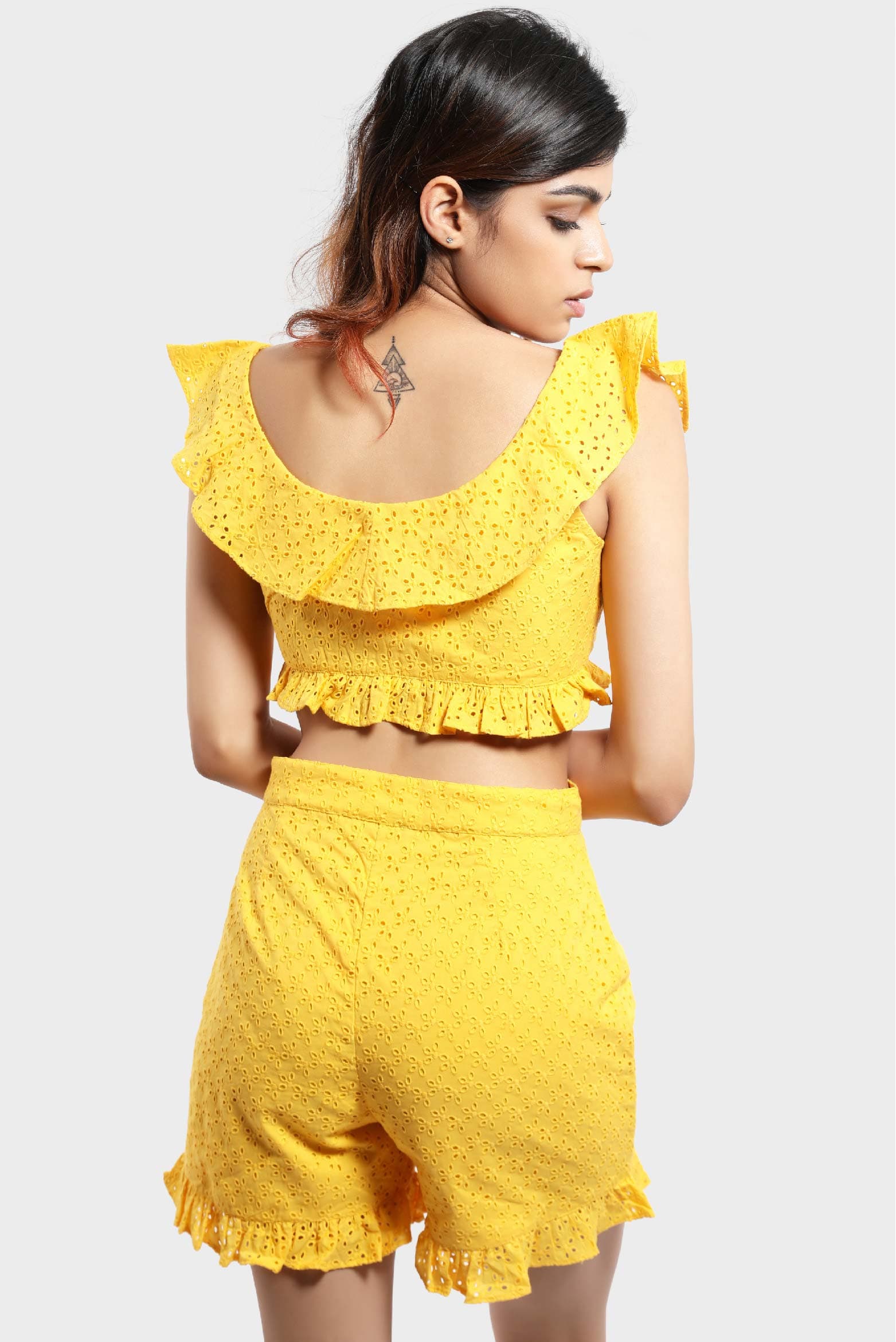 Broderie Frill Crop Top
