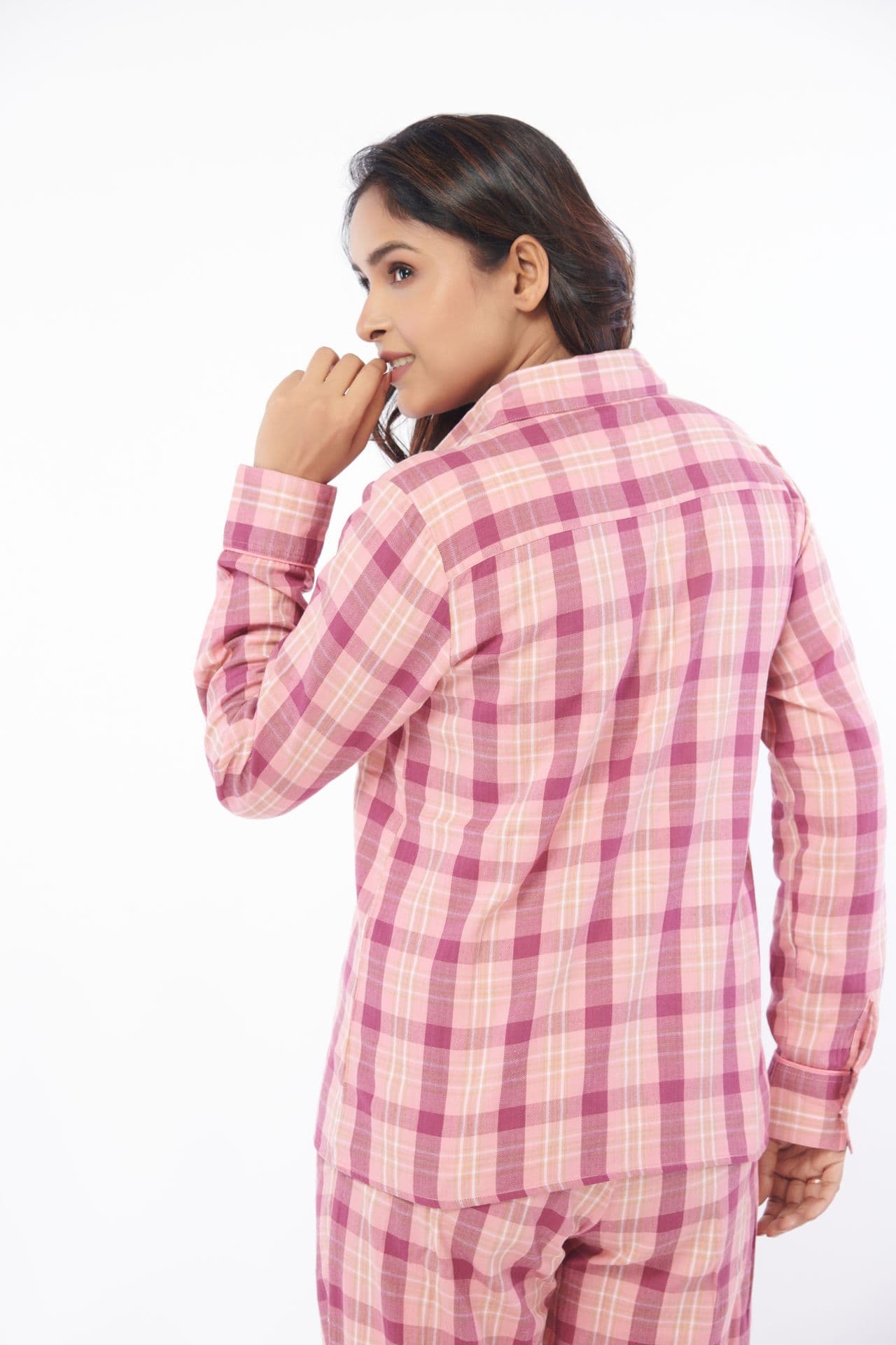Pink Check PJ Set