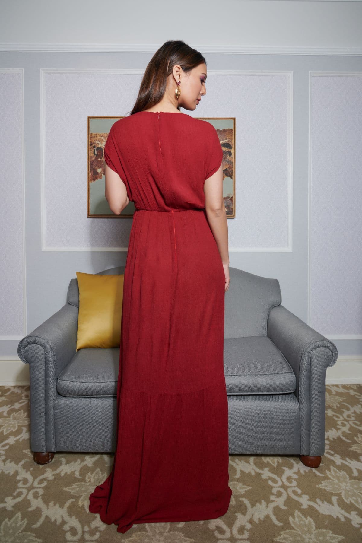 Cheesecloth Cut Out Maxi Dress