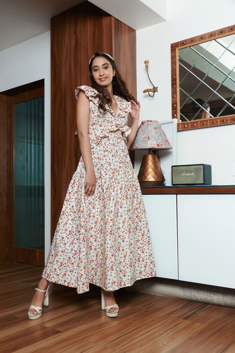 Ditsy Floral Printed Maxi Dress