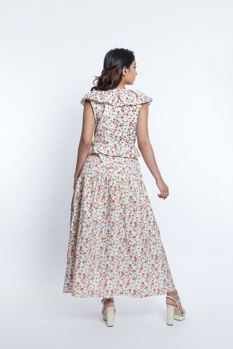 Ditsy Floral Printed Maxi Dress
