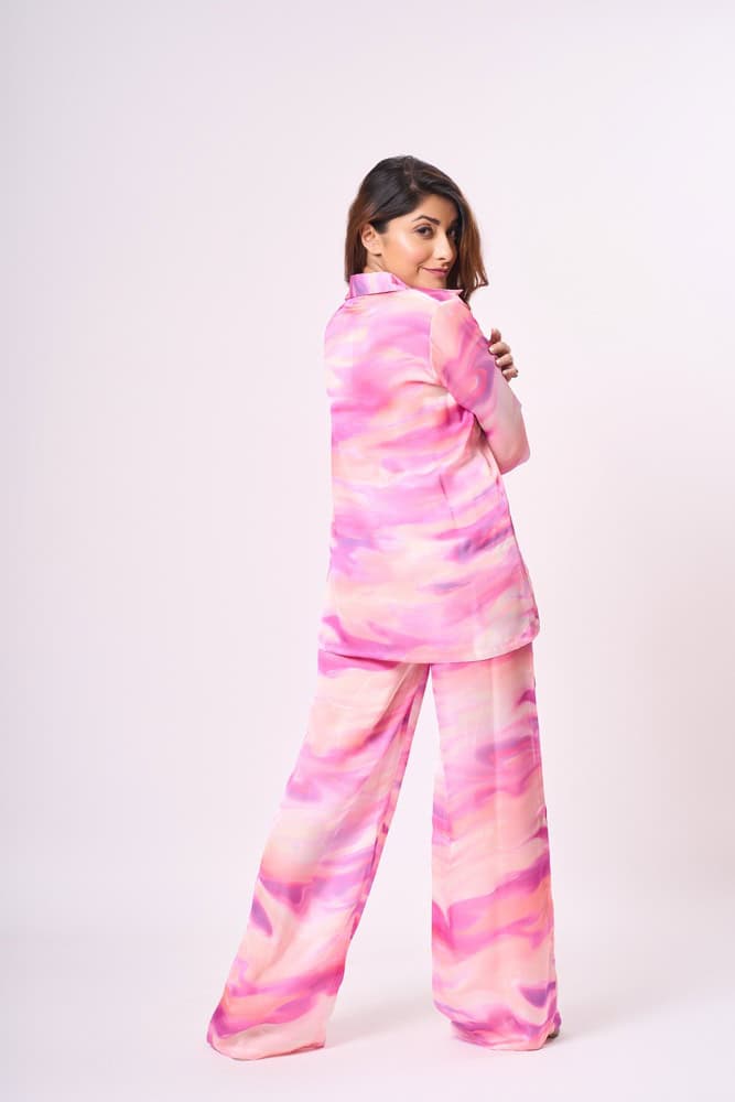 Satin Marble Printed Top