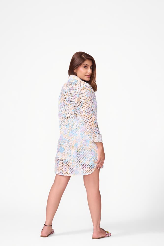 Printed Broderie Hawaii Beach Coord