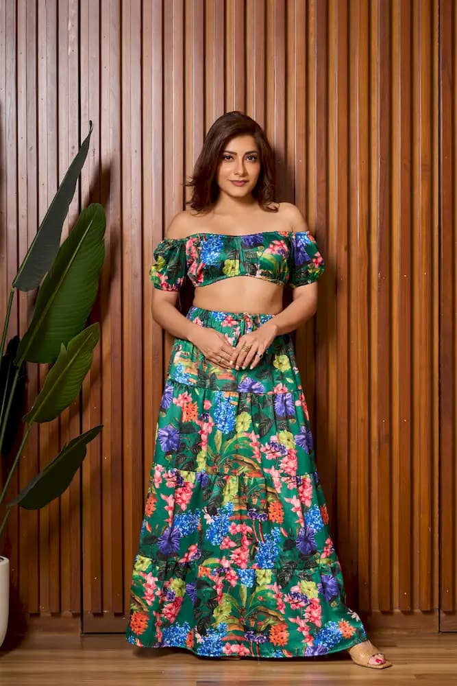 The Satin Forest Mirage Printed Coord Set