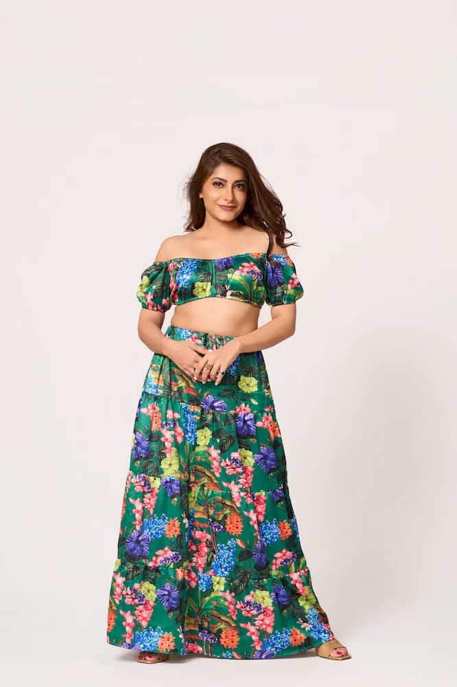 The Satin Forest Mirage Printed Coord Set