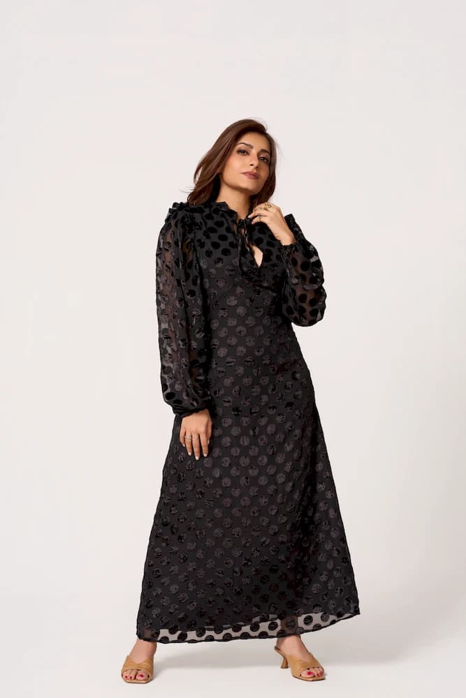 The Blackout Bloom Velvet Maxi Dress