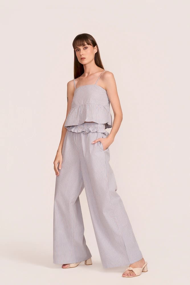 The Stripe Frill Waist Pants