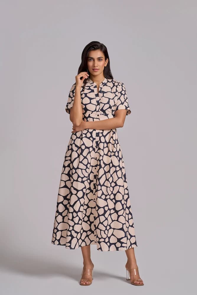 Pebble Print Maxi Dress