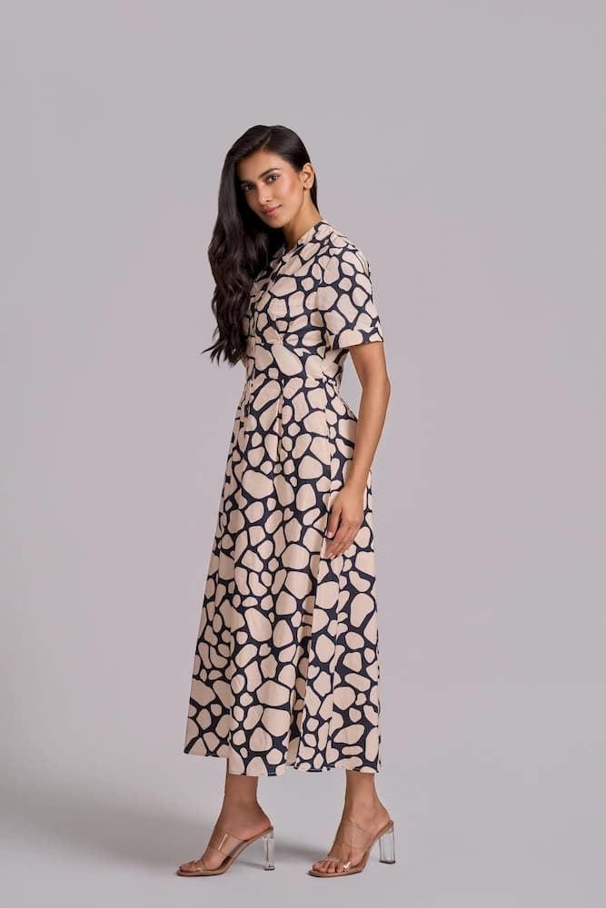 Pebble Print Maxi Dress