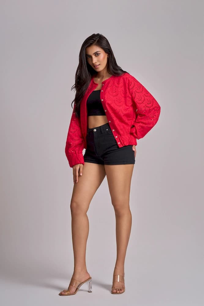 Broderie Bomber Jacket
