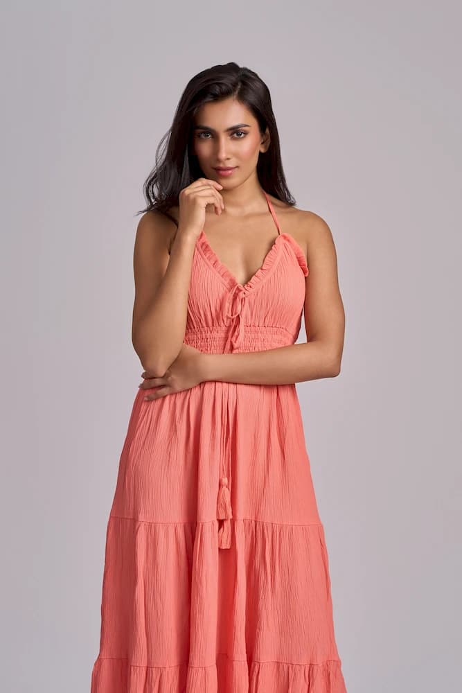 Tiered Marbella Cheesecloth Dress
